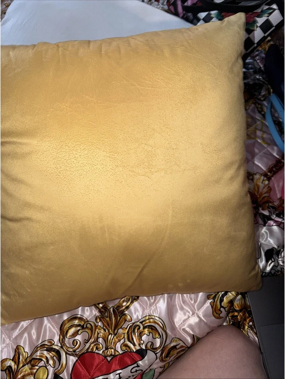 Ed Hardy Y2K Leopard Print Decorative Pillow Tattoo Icons Tiger Hearts Dice~NWT